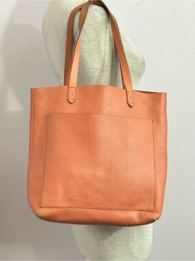 Madewell Coral Leather Tote Bag - Fair